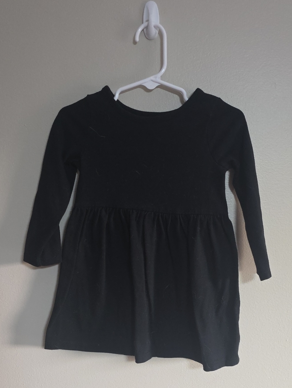 Cat & Jack Black Long Sleeve Dress Top
